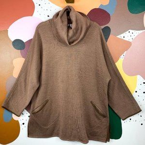 SOFT SURROUNDINGS Wool Turtleneck Poncho Sweater